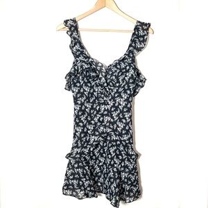Gab & Kate black and white floral dress size small S B192